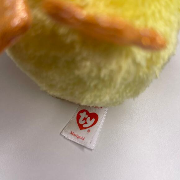 Set of 2 Ty Beanie Bellies FERN + Boo's MARIGOLD Green Easter Bunny Yellow Chick - Picture 7 of 8